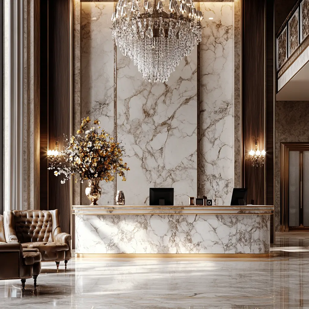 Luxury hotel reception